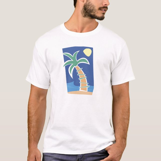 T-tröjor från Tropical Handflatan Träd Tröja (Framsida)