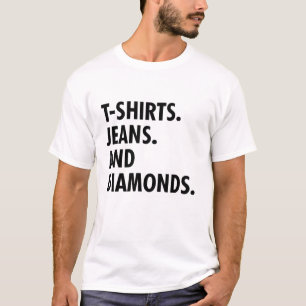 T-tröjor jeans och diamanter t shirt