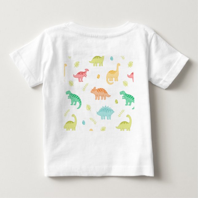 T-tröjor med dinosauriteman i baby t shirt (Baksida)