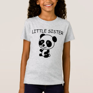 T-tröjor med LITTLE SISTER Panda Bear T Shirt