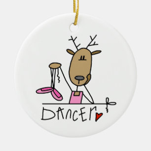 T-tröjor och gåvor av dansare Reindeer Julgransprydnad Keramik