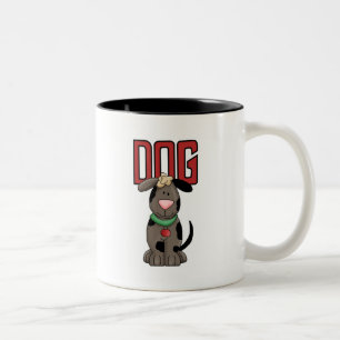 T-tröjor och hund Två-Tonad mugg