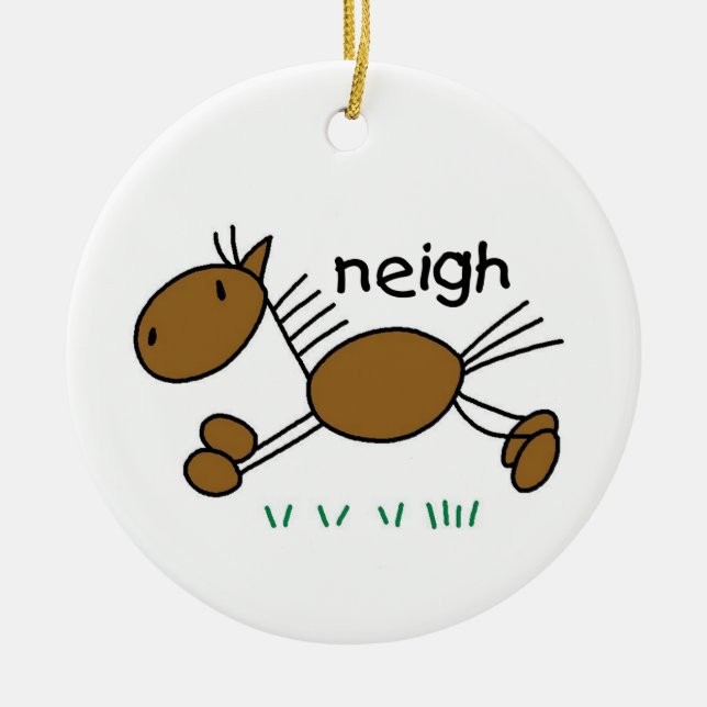 T-tröjor och presenter för stick figur julgransprydnad keramik (Framsidan)