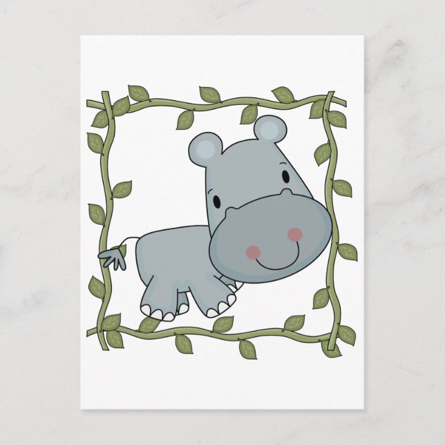 T-tröjor och presenter från baby Hippo Vykort (Framsida)
