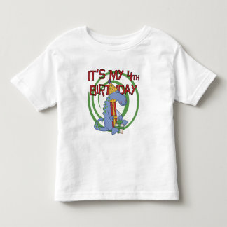 T-tröjor och presenter från Dinosaur 4e födelsedag T Shirt
