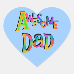 T-tröjor och presenter från fantastisk Pappa Hjärtformat Klistermärke