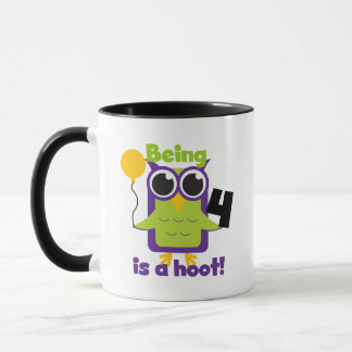 T-tröjor och presenter från Hoot Uggla 4e födelsed Mugg