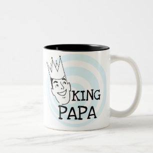 T-tröjor och presenter från kung Pappa Två-Tonad Mugg