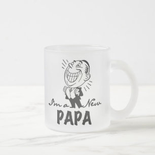 T-tröjor och presenter från Pappa som ler Frostad Glasmugg
