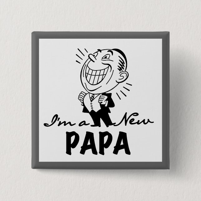 T-tröjor och presenter från Pappa som ler Knapp (Framsida)