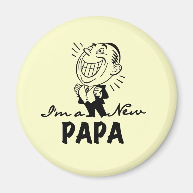 T-tröjor och presenter från Pappa som ler Magnet (Framsidan)