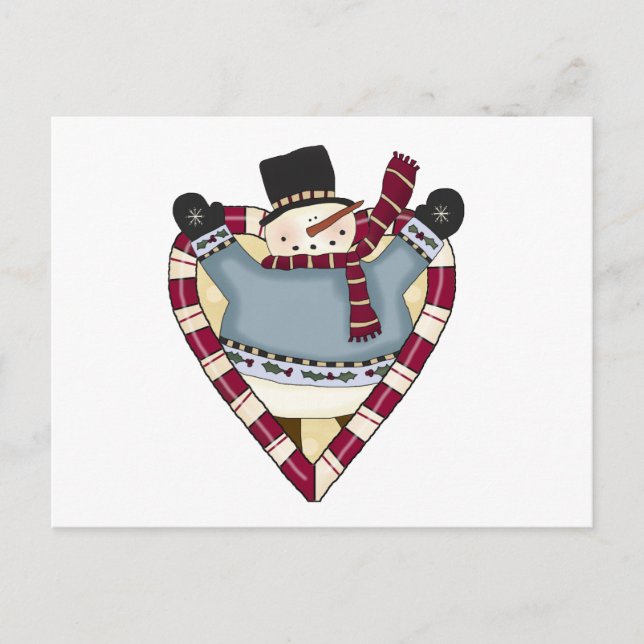 T-tröjor och presenter från snögubbe Kärlek Vykort (Framsida)