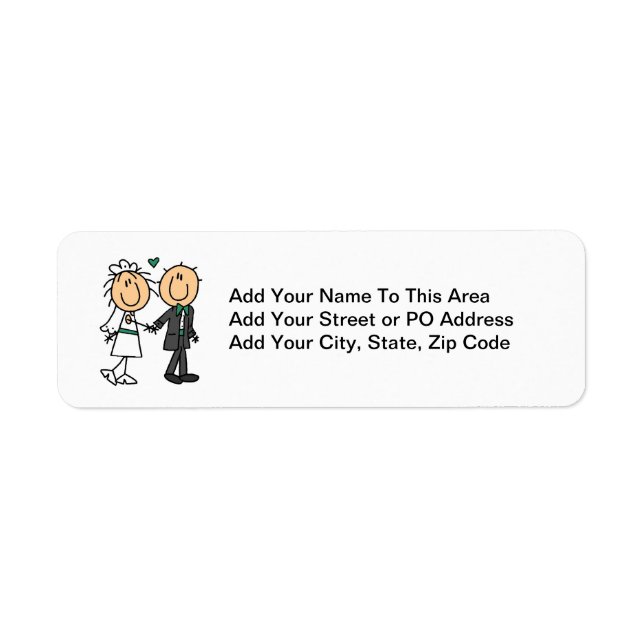 T-tröjor och presenter från stick figur returadress etikett (Framsidan)