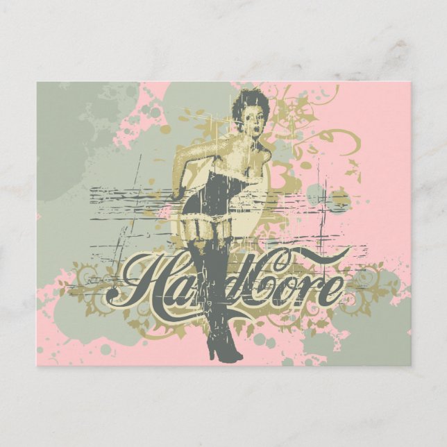 T-tröjor och presenter med hård kärna vykort (Framsida)