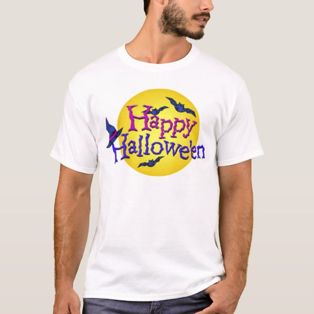 T-tröjor, underkläder, kläder, happy halloween t shirt (Framsida)