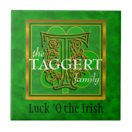 T ’Tur of the Irish’ Family Anpassningsbar Monogra Kakelplatta