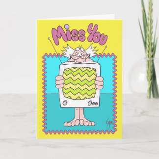 T.V. STATIC Miss You Card Kort