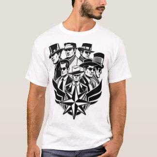 T-Vintage Mafia Brotherhood – Classic Noir Gang Il T Shirt
