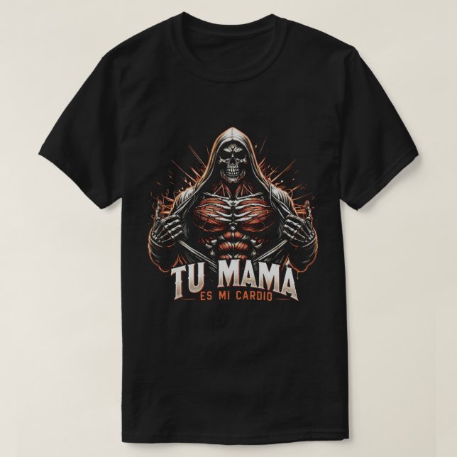 TA108-Tu-mammor är mi cardio. Impresion espalda o  T Shirt (Design framsida)