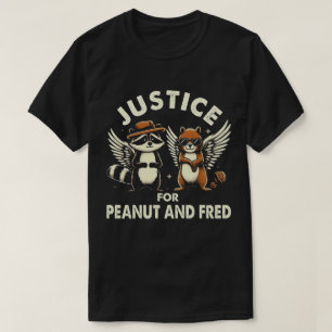 TA41-Justice for Peanut & Fred Squirrel Raccoon T Shirt
