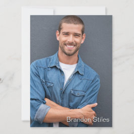 Ta 2 Hollywood Skådespelare Talent Promo Comp Card Inbjudningar