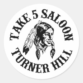 Ta 5 runda etiketter