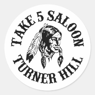 Ta 5 runda etiketter