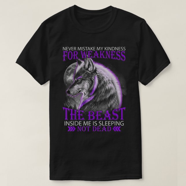 Ta aldrig min vänlighet för svaghet t shirt (Design framsida)