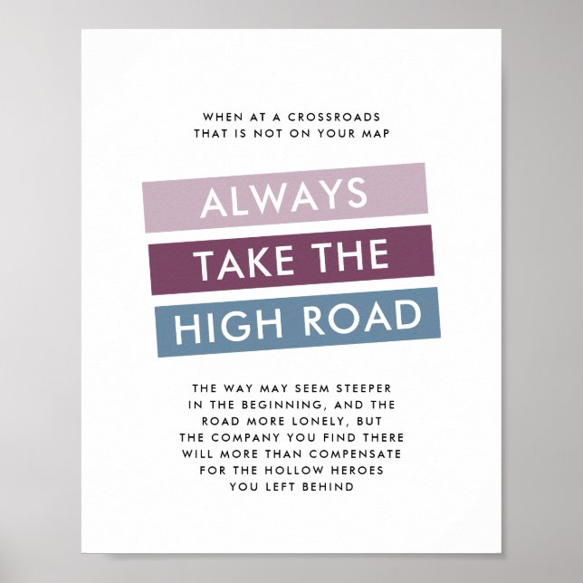 Ta alltid ett Motiveringstecken på hög väg Poster (Framsidan)