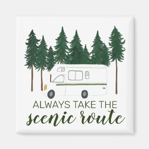 TA ALLTID SCENIC ROUTE:S flygfärd. Magnet