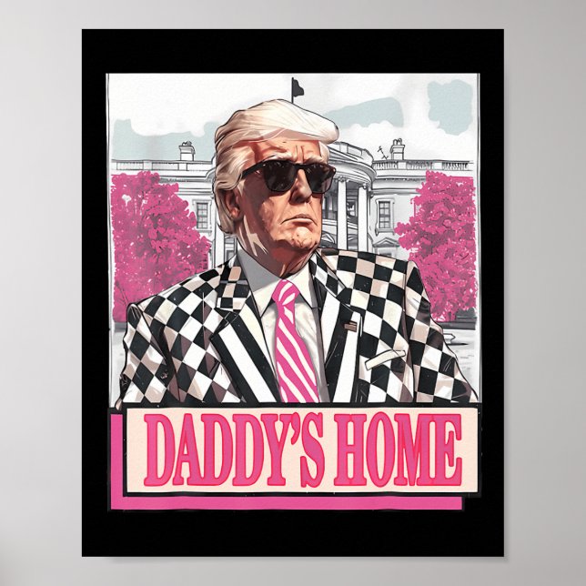 Ta America Ck Pappor Home Funny Rosa Donald Tru Poster (Framsidan)