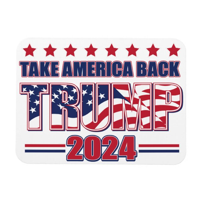 Ta Amerika tillbaka trump 2024 Magnet (Horisontell)