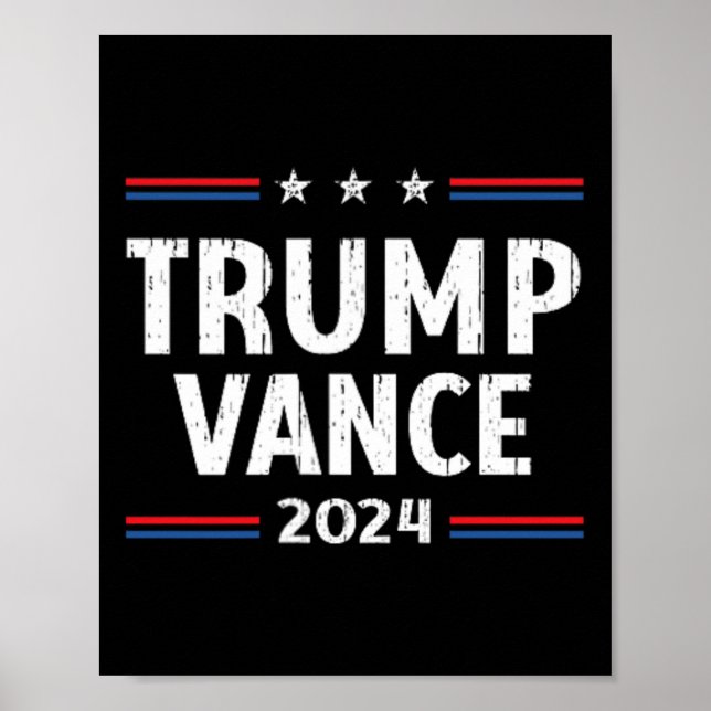 Ta Amerika tillbaka Trump Vance 2024 Vice Presiden Poster (Framsidan)
