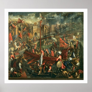 Ta av Constantinople (olja på kanfas) Poster