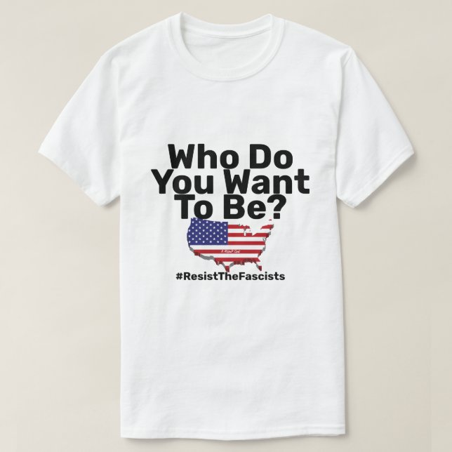 Ta avstånd från fascisterna - en minister t shirt (Design framsida)