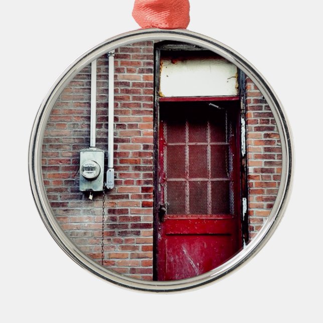 Ta bakvägen dit. julgransprydnad metall (Framsidan)