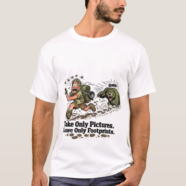 Ta bara roliga bilder vandrare t shirt (Framsida)