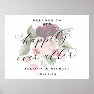 Ta Blommigt med glädje efter att Bröllop underteck Poster