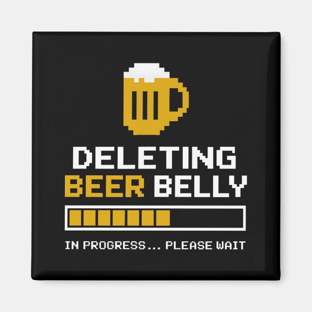 Ta bort Beer Belly Vänta tills Pub läses in Magnet (Framsidan)