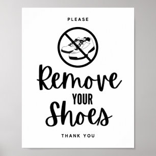 Ta bort dina skor poster