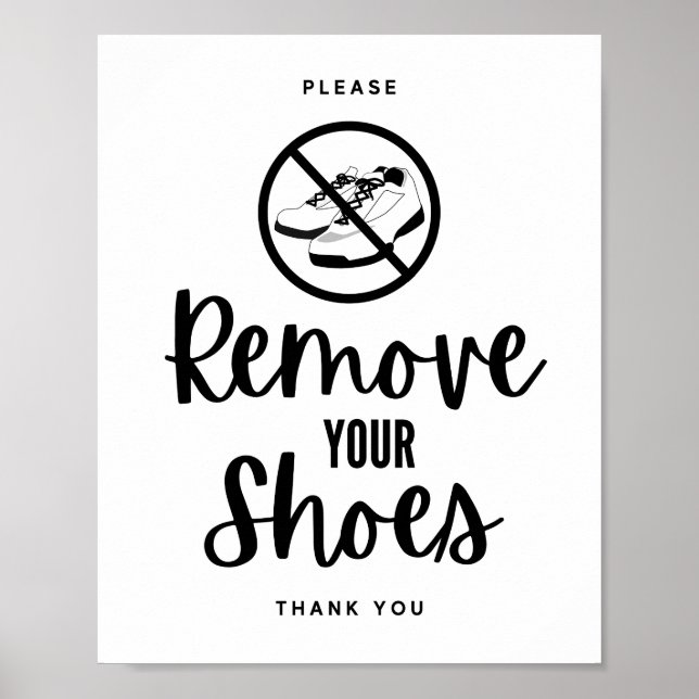 Ta bort dina skor poster (Framsidan)