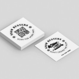 Ta bort företag från Snö Lägg till Anpassningsbarn Fyrkantigt Visitkort