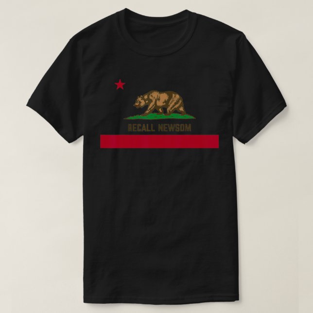 Ta bort Gavin Newsom från Office Recall Newsom T Shirt (Design framsida)