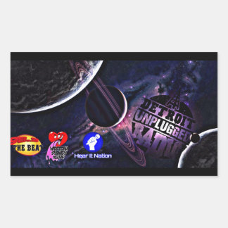 Ta bort icke-pluggade fästen rymden rektangulärt klistermärke