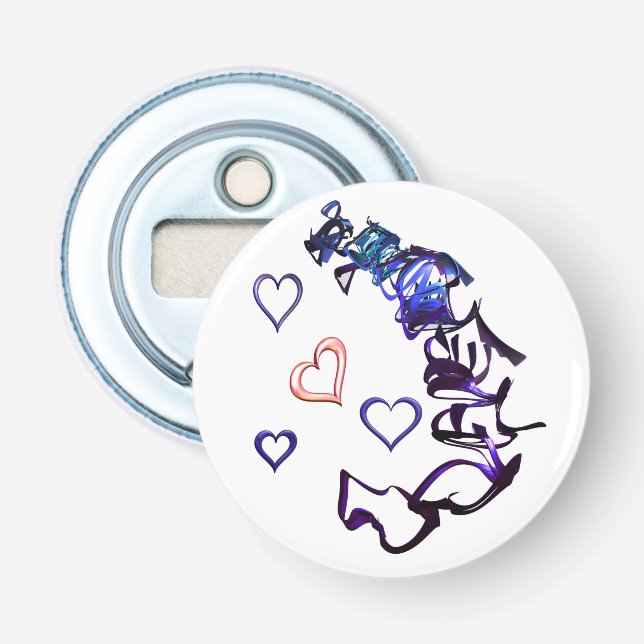 Ta bort kedjan för mitt hjärt-knapp flasköppnare (Framsidan)