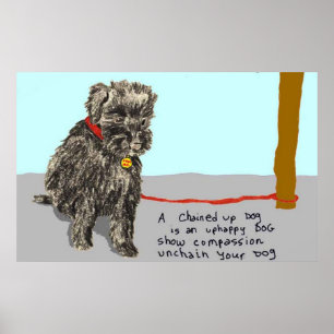Ta bort kedjan från Hund, var självbelåten Poster