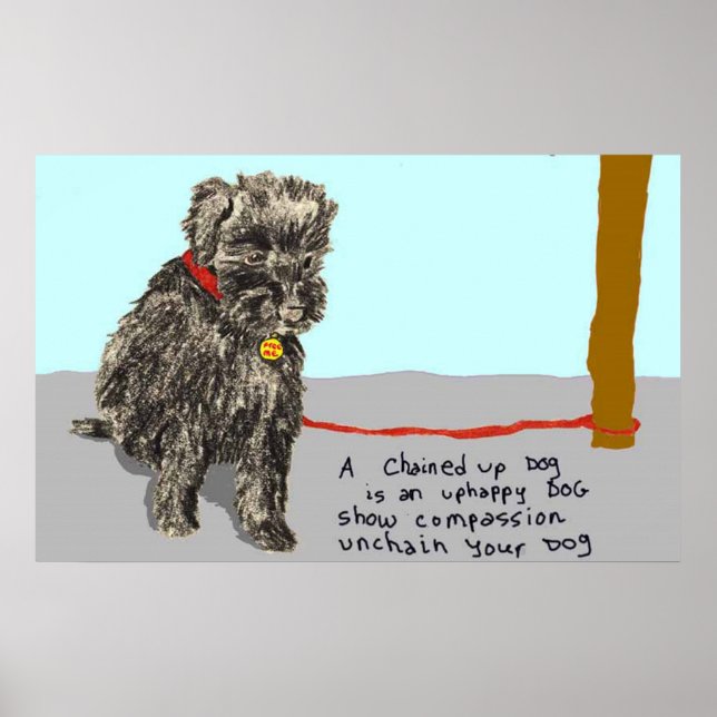 Ta bort kedjan från Hund, var självbelåten Poster (Framsidan)