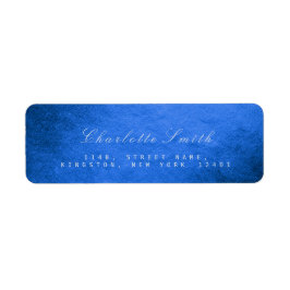 Ta bort Returetiketter för koboltblått skript Returadress Etikett