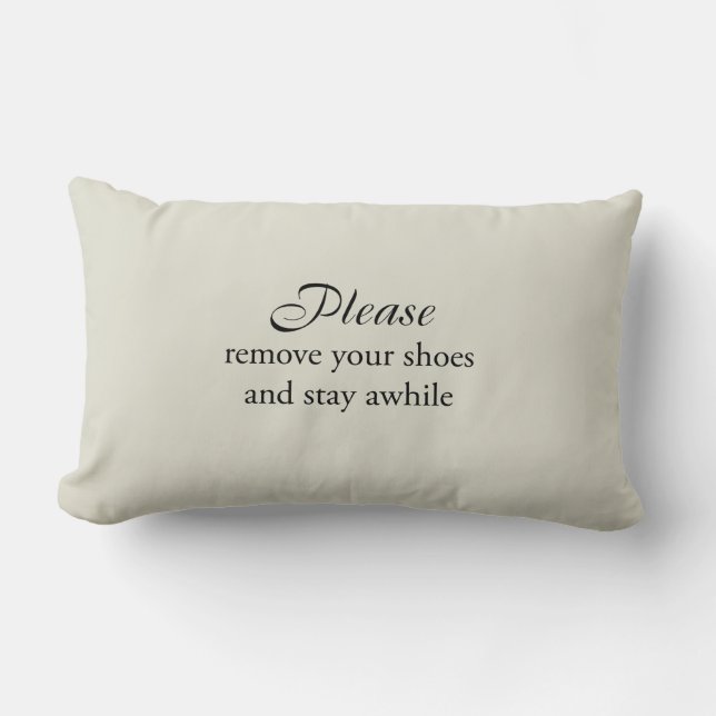 Ta bort skorna och stanna medan Pillow Lumbarkudde (Framsida)