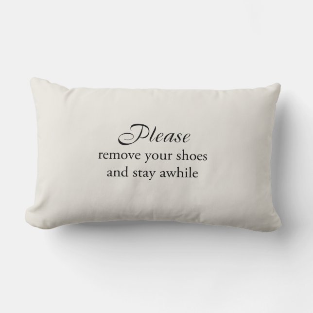 Ta bort skorna och stanna medan Pillow Lumbarkudde (Framsida)